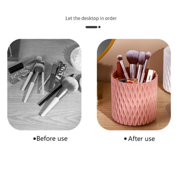 Makeup Brush Cup Oppbevaringsboks Organizer GRÅ grey