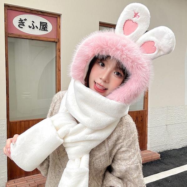 Talvihattu Rabbit Ears Hat WHITE Rabbit Rabbit White Rabbit-Rabbit