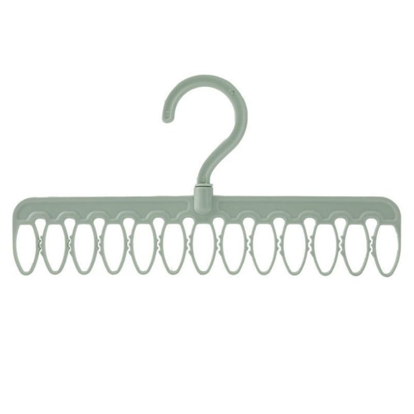 3 STK Multi Hængende Opbevaring Bøjle Garderobe Opbevaring Organizer green 1-1