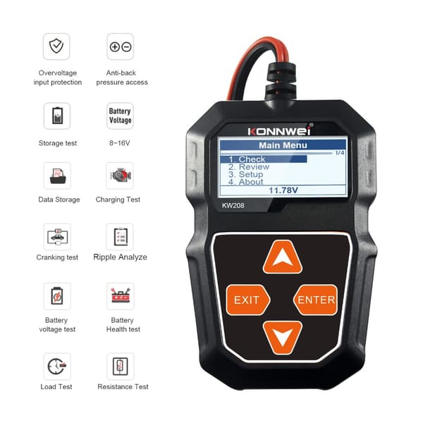 Bilbatteritestare Circut Tester Batterianalysator 1pcs