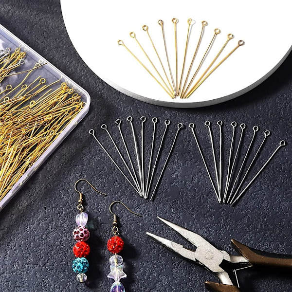 Pins Øye Pins 50 Mm Pins silver&gold silver&gold-silver&gold