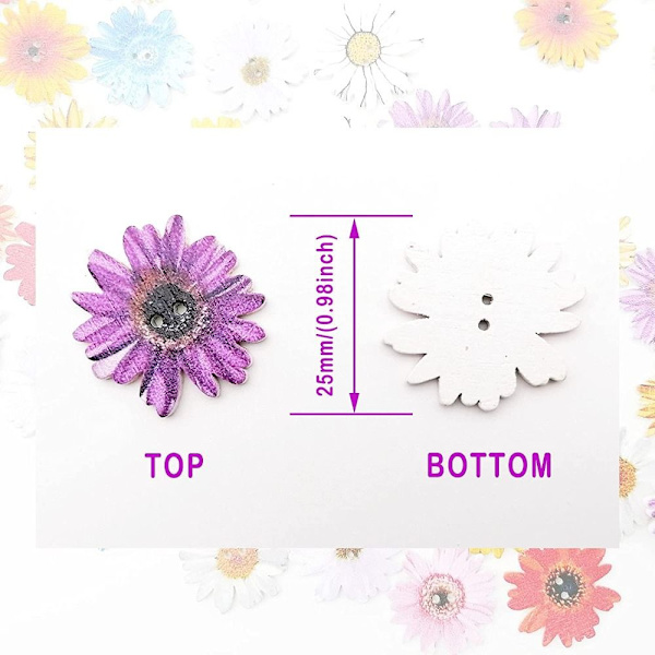 Chrysanthemum Button Treknapper Blomsterknapper