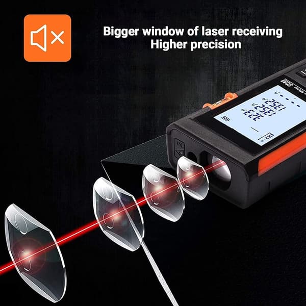 Laser Distance Meter Range Finder med 2 bobleniveauer