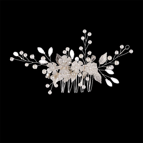 Blomsterperle-hårkam Krystallrhinestone-hårnåler 2 2 2