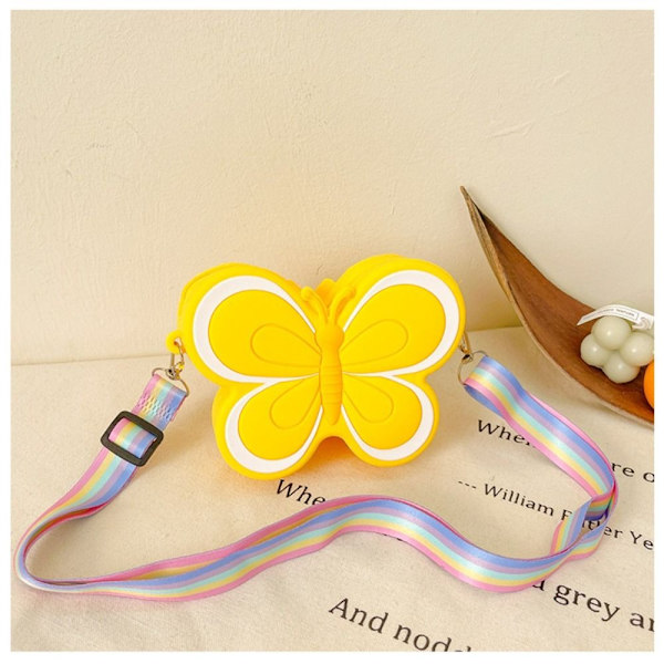 Lasten Crossbody Bag Girl Messenger Laukku YELLOW BUTTERFLY BUTTERFLY yellow butterfly-butterfly