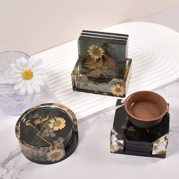 5 Stk/sett Resin Form Sett Coaster Form RUND SETT RUND SETT Round Set