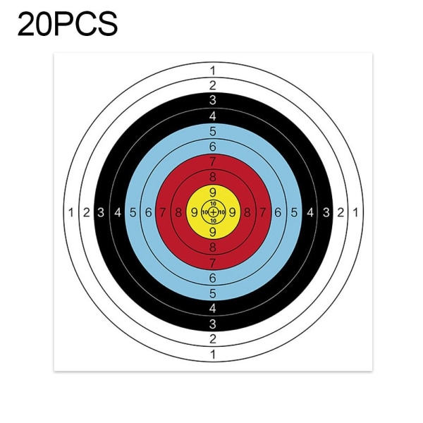 20 stk Bueskydningskiver Papirbuepilskiver Måløvelse