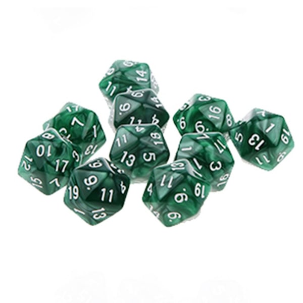 10 kpl / set DND Dice Polyhedral Dice GREEN GREEN green