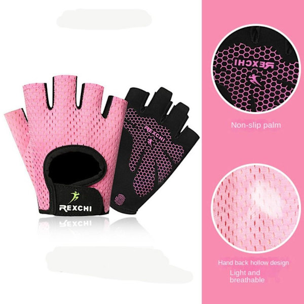 Halvfingerhandsker Yogahandsker PINK S pink S