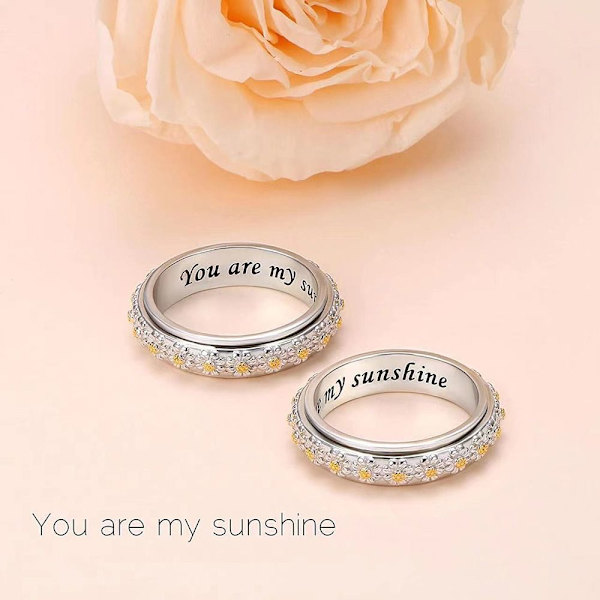Daisy Rotating Ring Finger Ring Delicate 10 10 10