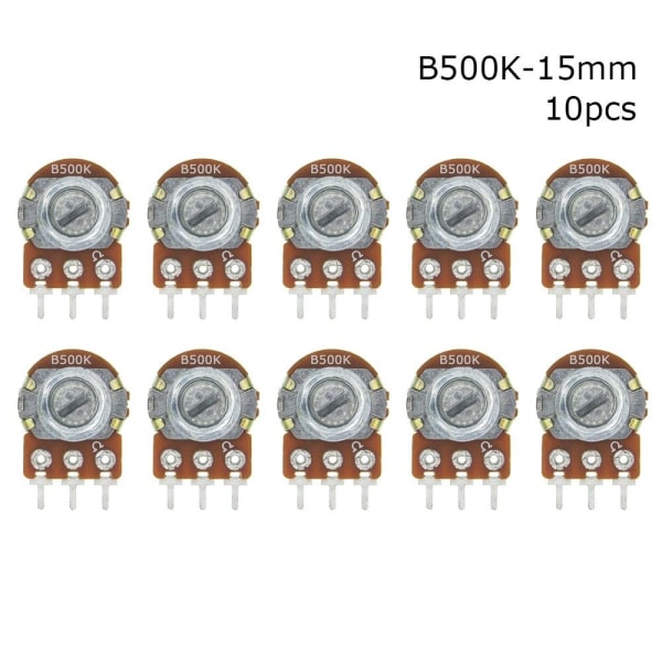 10 stk lineær potensiometer WH148N WH148 10 STK B500K-15MM 10 STK 10pcs B500K-15mm