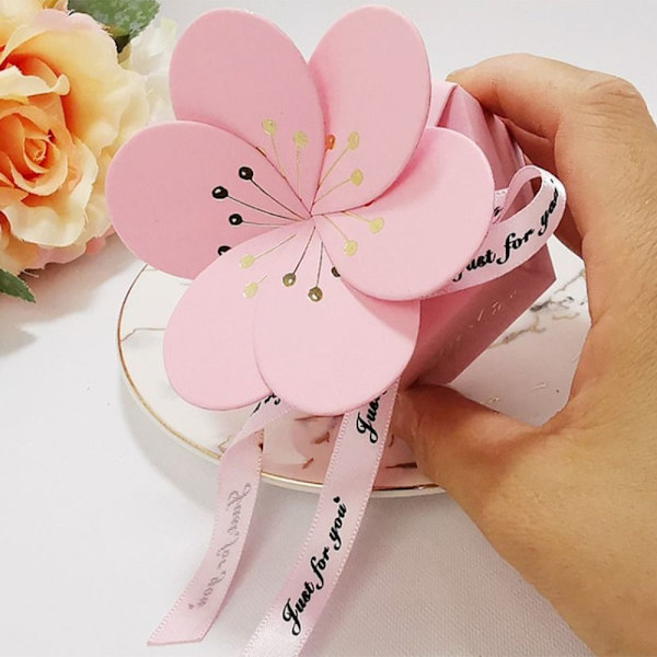 10 kpl Wedding Favor Box Suklaa karkkirasiat PUNAINEN Red