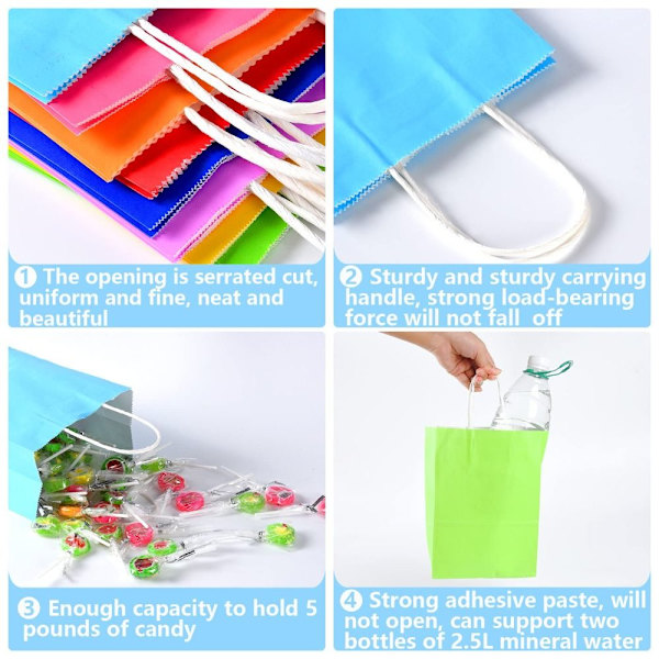 32 stk gaveposer med håndtak Party Favor Poser Små gaveposer 32Pcs