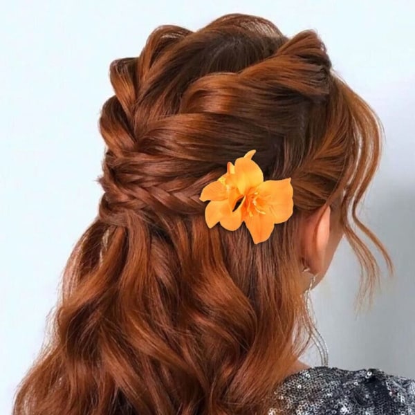 5 kpl Flower Hair Clip Flower Hiusneula ORANSSI Orange