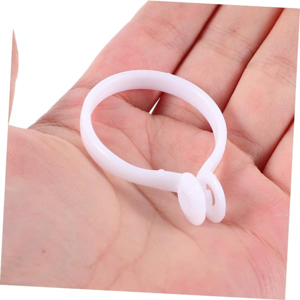 20 st Duschdraperikrokar Gardinringar Duschdraperiringar White 20 Pcs-20 Pcs