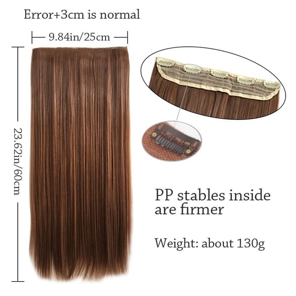 Rett hår Parykk LYSBRUN light brown