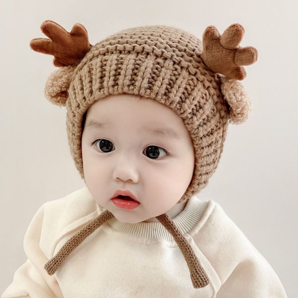 Baby Strikket Lue Barn Beanie Cap RØD red