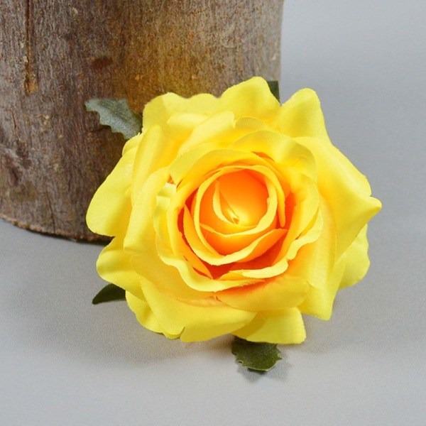 10 kpl Keinotekoisia ruusuja Fake Roses KELTAINEN yellow