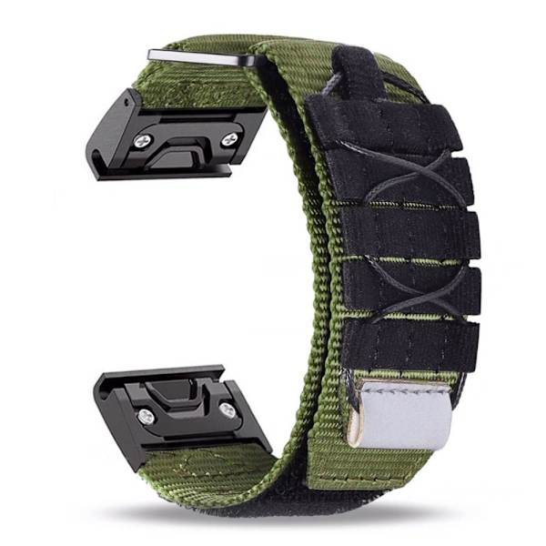 Nylon Loop Strap Watch Armband GRÖN FÖR GARMIN 22MM FÖR green For Garmin 22mm-For Garmin 22mm