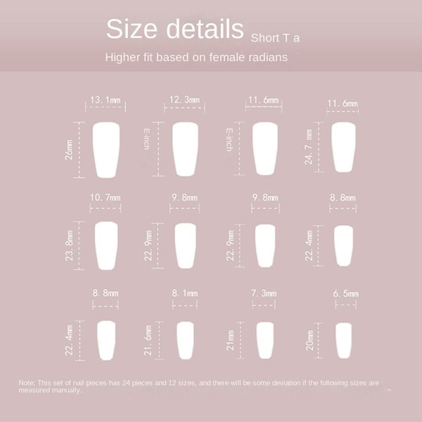 24 kpl Fake Nails pitkät ranskalaiset JP2484 JP2484 JP2484