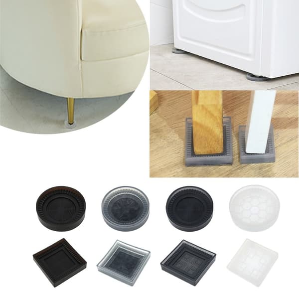 Sengemøbler Risers Anti Vibration Pads GRÅ 60MMSQUARE SQUARE Grey 60mmSquare-Square
