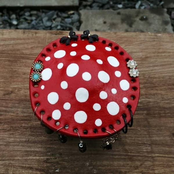 Sopp Øredobbeholder Stativ Organizer ROSA Pink