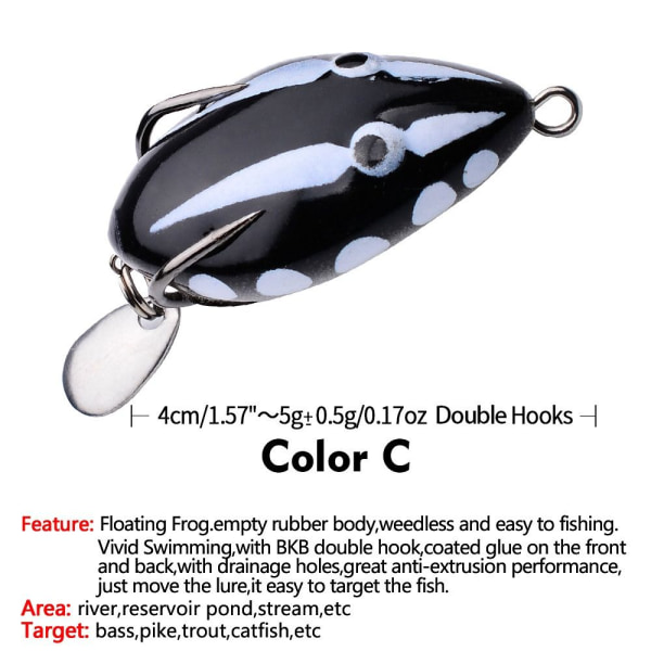 3 STK Soft Frog Fishing Lures Mini Soft Lure C C C