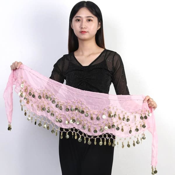 Magdansbälte Höftscarf SVART Black