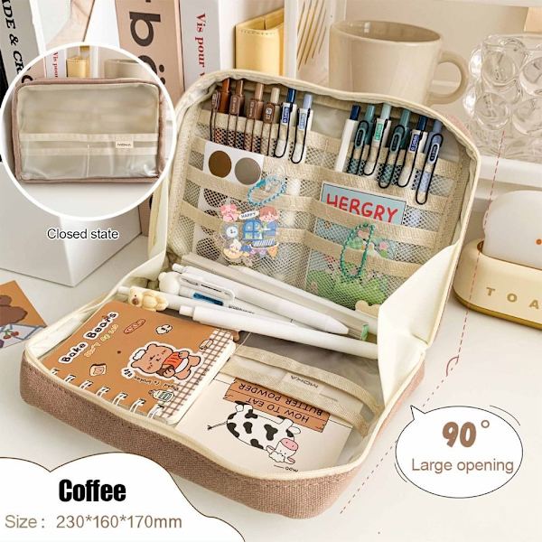 Skrivesaker Oppbevaringspose Skrivesaker Organizer KAFFE Coffee