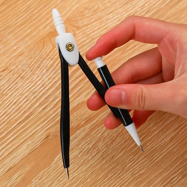 2kpl Tenttikompassi Math Compass VALKOINEN White