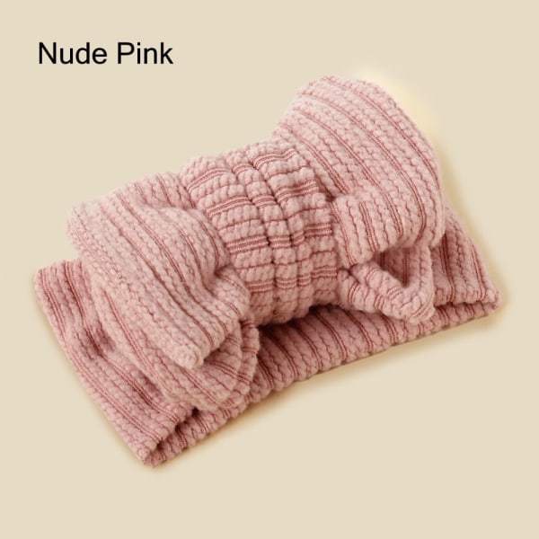 Baby Pannebånd Barn Elastiske Hårbånd NUDE PINK NAKEN ROSA Nude Pink