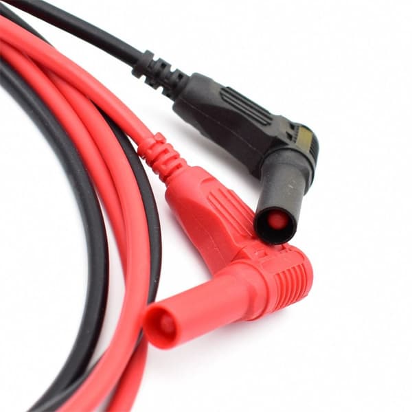 1 par digitalt multimeter testledning rett vinkel til rett red&black