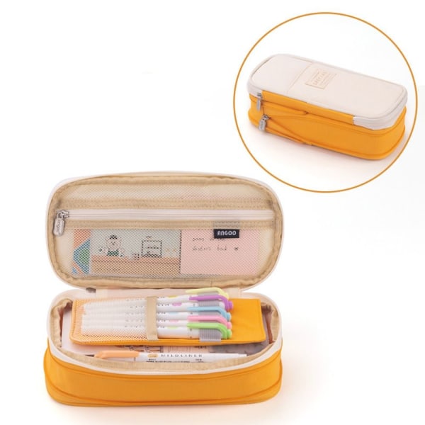 Penalhus Papirtaske GUL&BEIGE Yellow&Beige