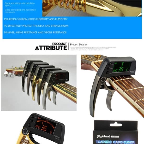 Guitar Tuner Clamp Key Trigger för akustisk brons bronze