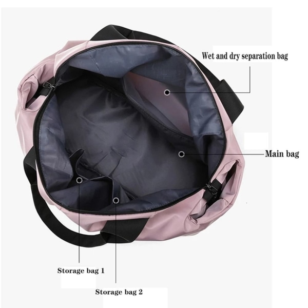 Gymnastiktaske Sportstasker DEEP PINK deep pink