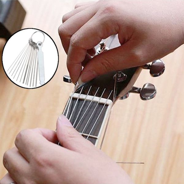 2Sett gitarmutter slissefil DIY spor arkiveringsstreng sagstenger