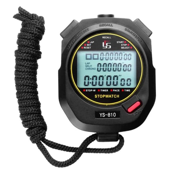 Digital stoppur Timer Träningstimer VIT 100 SPÅR VIT White 100 Tracks