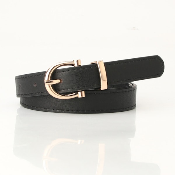 Dame belte skinn belter SVART Black