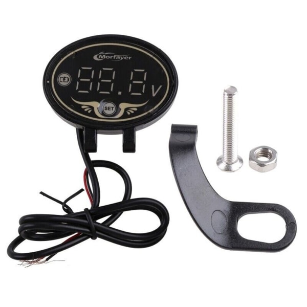 Motorcykel Intelligent Voltmeter Spænding Display Til Bil Red