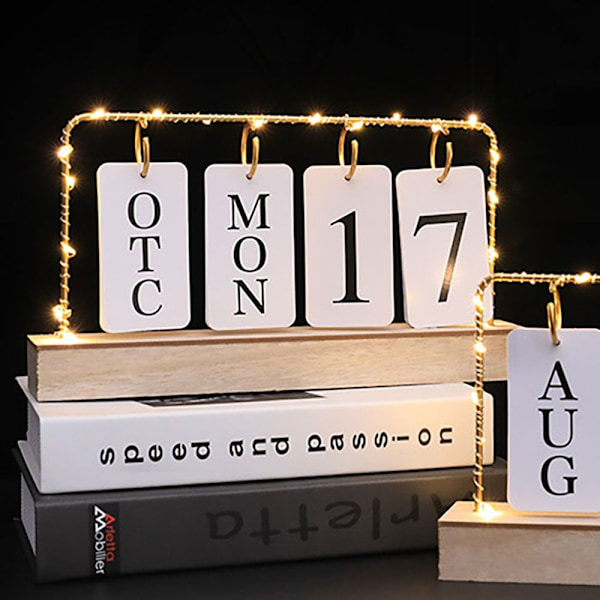 Iron Calendar Bord Mesh Hole Calendar Skrivbordskalender