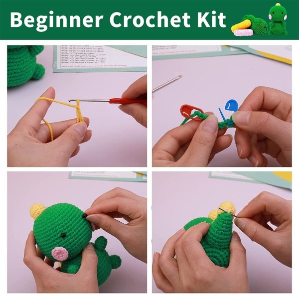 Virkningssats för nybörjare Crochet Animal Kit 06 06 06