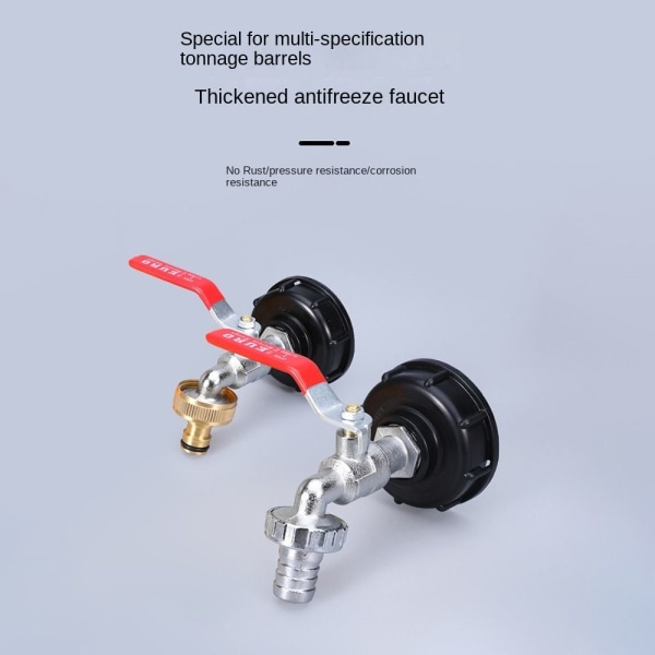 1/2'' 3/4'' IBC Tank Drænhane Adapter Connector S60X6 Til Have Hane Udskiftning 1/2-set