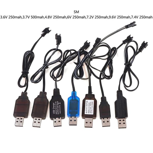 5 stk Ladekabel Sm Interface Kabel Oplader 7,2V SM 7.2V SM connector