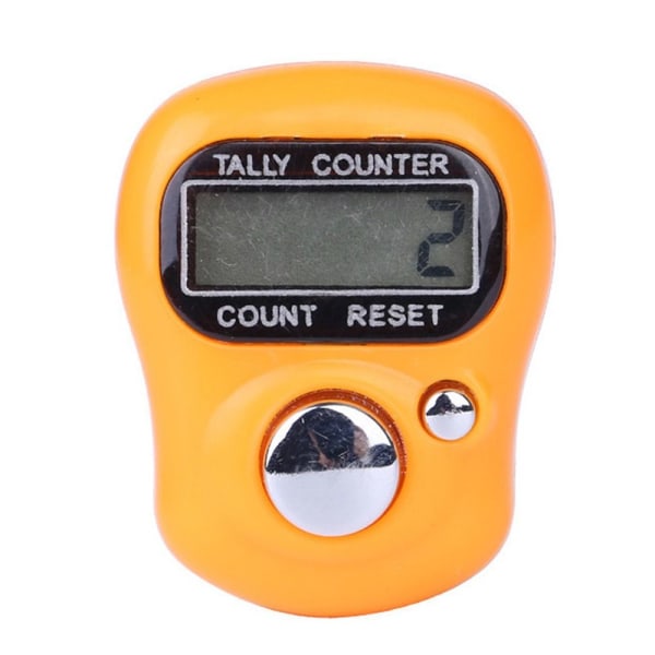 Elektronisk Finger Counter Finger Ring Timer ORANGE orange