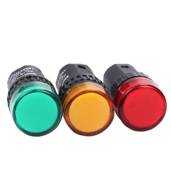 LED Indikator Pilot Lys Signal Lampe HVID 380V 380V white 380V-380V