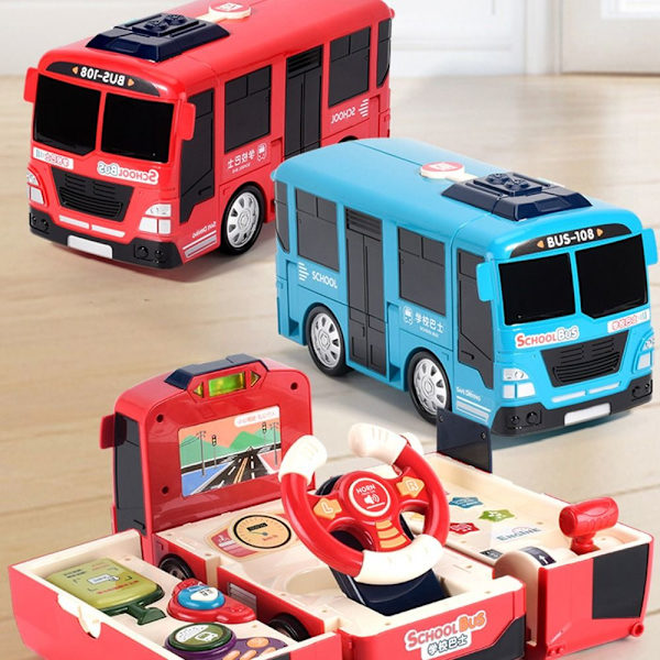 Ohjauspyörä Bus Inertia Bus Toy RED red