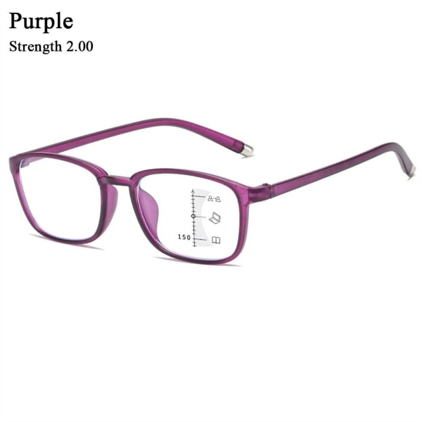 Læsebriller Presbyopi-briller LILLA STYRKE 2,00 purple Strength 2.00-Strength 2.00