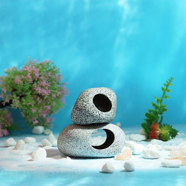 2PCS Aquarium Cave Decorations Hidden Cavern Fish Tank