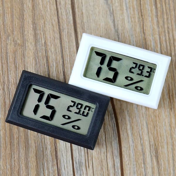 Digital fugtighedsmåler termometer SORT BLACK