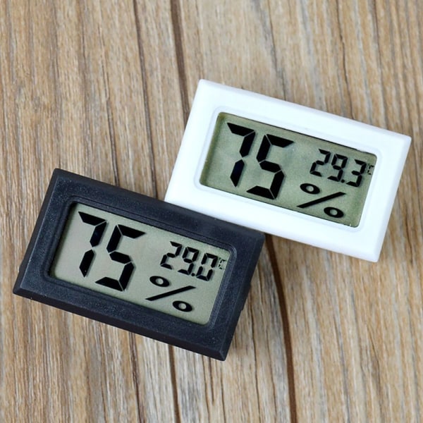 Digital fuktighetsmåler termometer HVIT WHITE